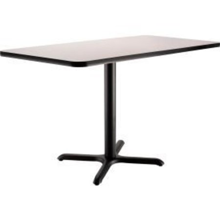 NATIONAL PUBLIC SEATING Interion® Breakroom Table, 48"L x 30"W x 29"H, Gray 695849GY